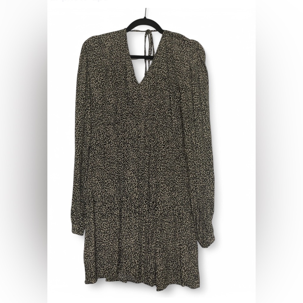 Elegant Black Leopard Print Dress